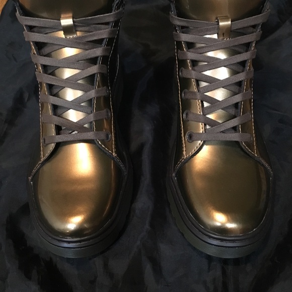 Dr. Martens Shoes - Dr Martens Rare MIX Metallic Gold/Copper Boots